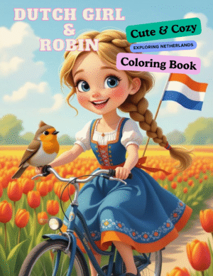 dutch-girl-and-robin-coloring-book