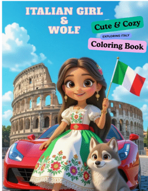 italian-girl-and-wolf-coloring-book