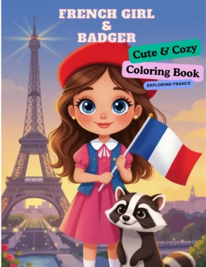 french-girl-and-badger-coloring-book