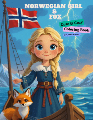 norwegian-girl-and-fox-coloring-book