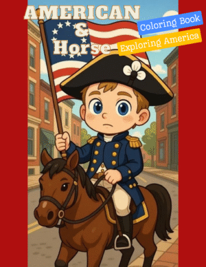 AMERICAN & HORSE COLORING BOOK